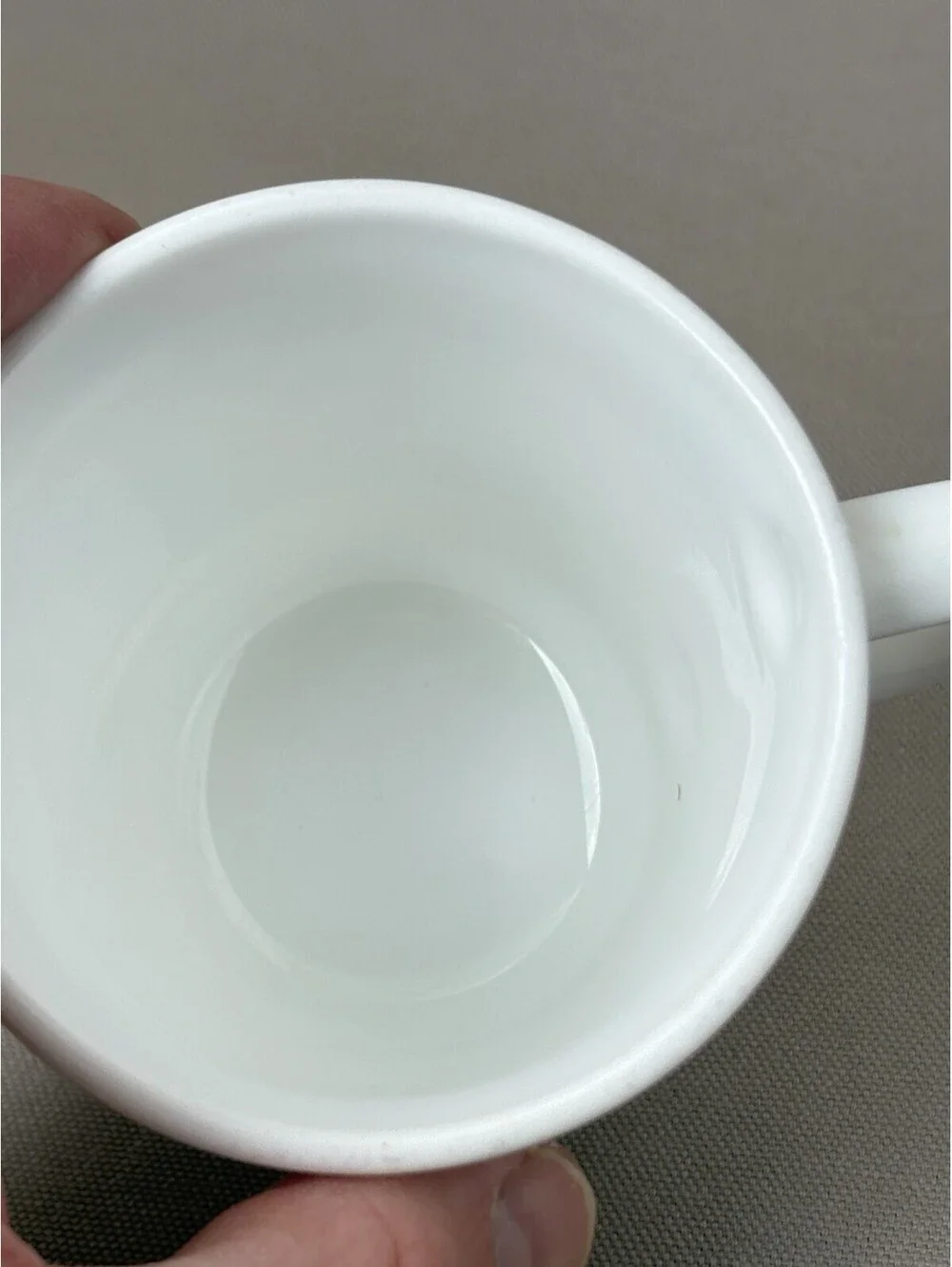 Vintage Corning Glass Mug Charleroi Suprema Dedication 1990 White Milk Glass